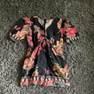 Ranna Gill floral navy romper
